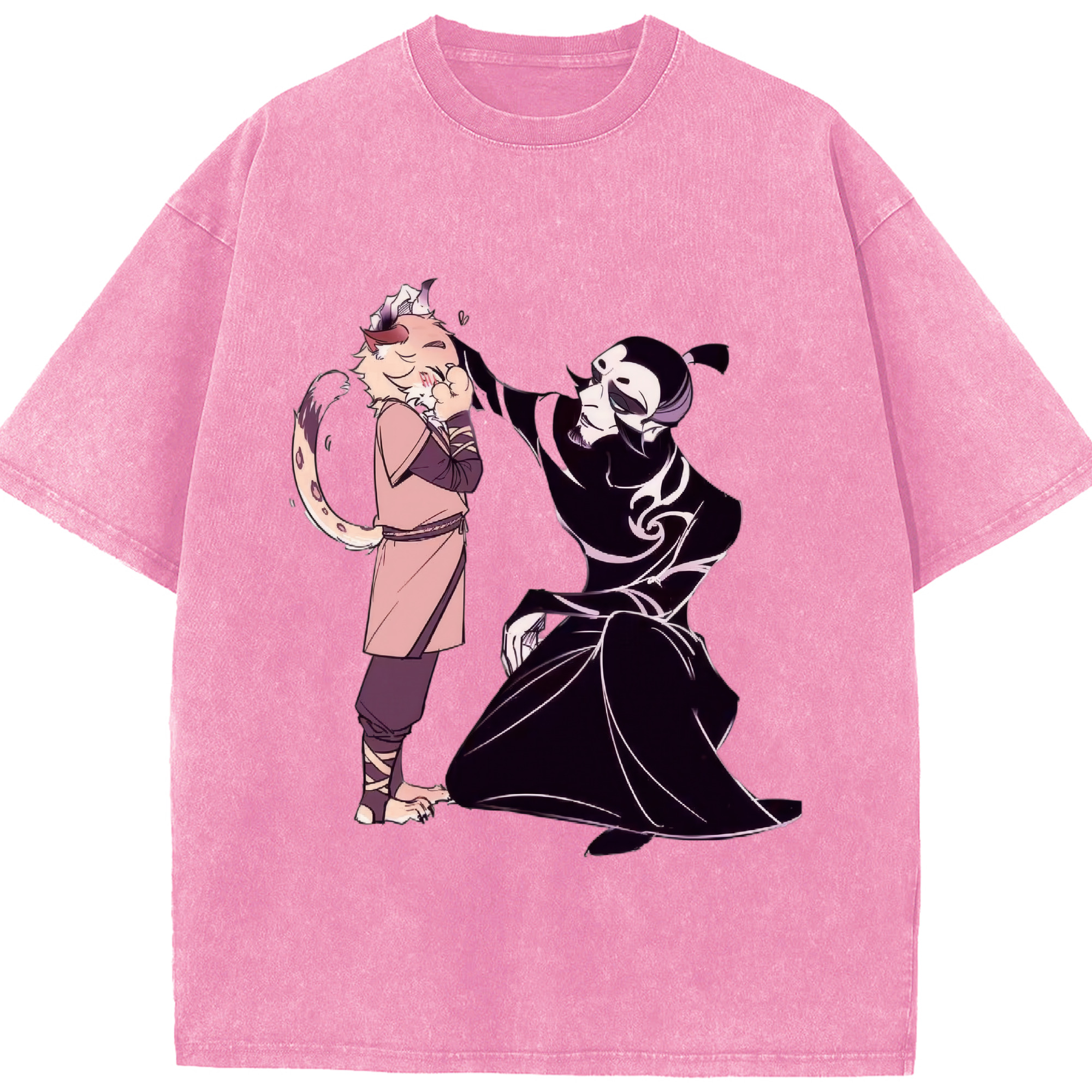 （画像用） Ne Zha 2 ナタ 魔童の大暴れ 綿100% ヴィンテージ風 半袖Tシャツ（フロントプリント）